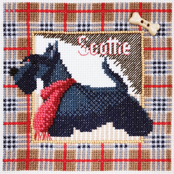 Набор для вышивания МАРЬЯ ИСКУСНИЦА арт.13.003.19 Скотч терьер 13х13 см