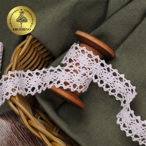 Тесьма вязаная KRUZHEVO 20мм TBY-6307-1 цв.20 бледно-розовый уп.10м