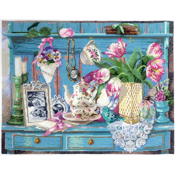 Набор для вышивания МАРЬЯ ИСКУСНИЦА арт.11.004.15 Цветочный уголок 30х40 см