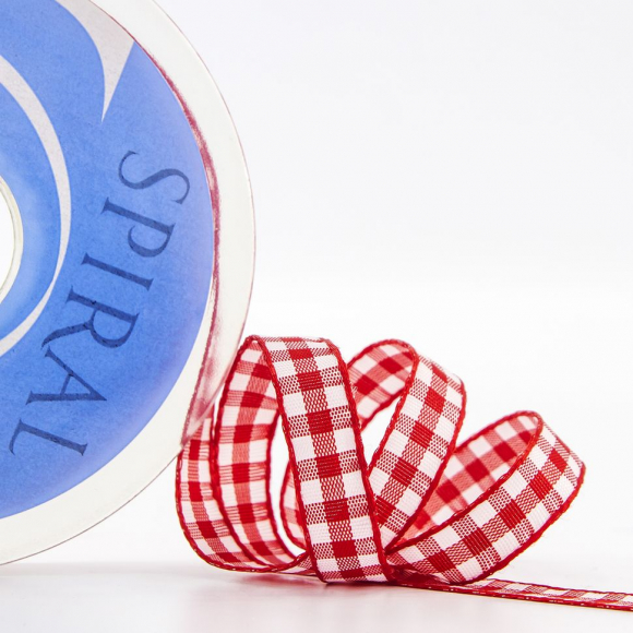 23973_Лента с рисунком клетка SAFISA, 11 мм, 25 м, цвет 14, красный 23973_Лента с рисунком клетка SAFISA, 11 мм, 25 м, цвет 14, красный