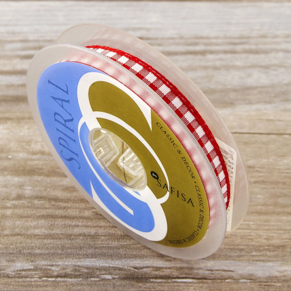 23973_Лента с рисунком клетка SAFISA, 11 мм, 25 м, цвет 14, красный 23973_Лента с рисунком клетка SAFISA, 11 мм, 25 м, цвет 14, красный