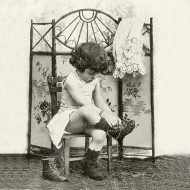 98655_Салфетки трехслойные для декупажа, коллекция "Lunch" Sagen Vintage Design "Модница"