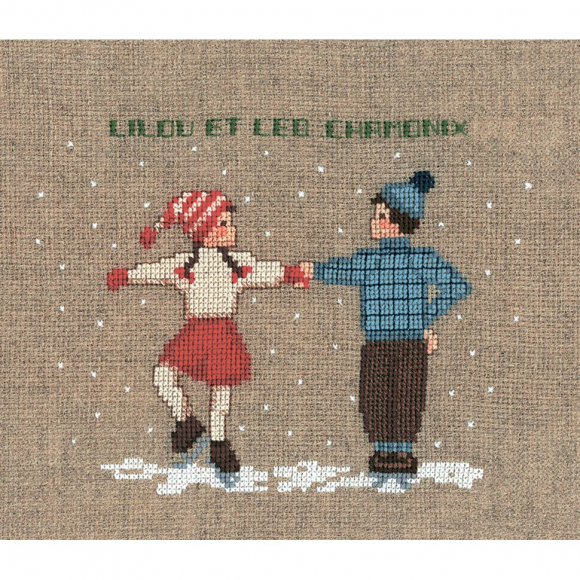 Набор для вышивания Le Bonheur des Dames арт.2327 Deux Danseurs (Два танцора на льду) 12х15 см