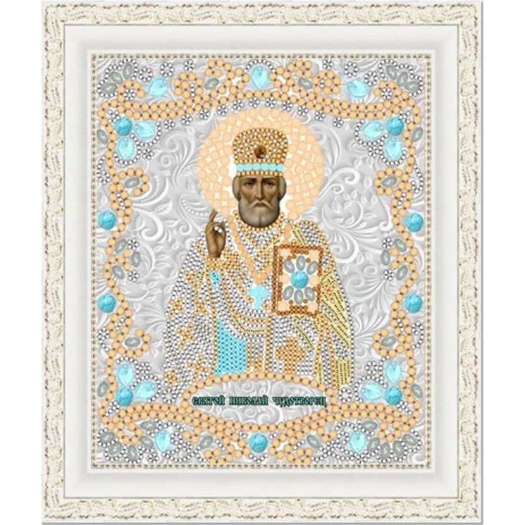 Рисунок на ткани (Бисер) КОНЁК арт. 7118 Св. Николай Чудотворец 15х18 см