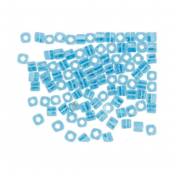 Бисер Япония "TOHO" CUBE №2  3 мм 5 х 5 г №0023 св.голубой
