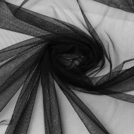 Сетка стрейч матовая арт.TBY-TL01 40г/м? 100% полиэстр ш.150см цв.черный рул.100м