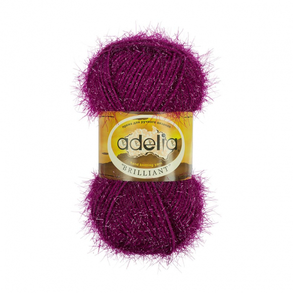 Пряжа ADELIA BRILLIANT (100% полиэстер) 10х50г/90 м цв.28 сиреневый