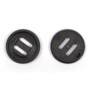 Пуговицы пластик канадка 55551 цв.черный 30L-19мм, 2 прокола, 250 шт