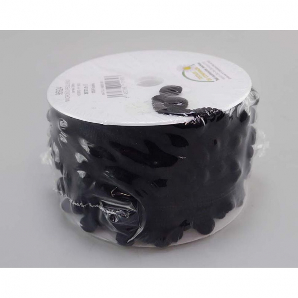 Тесьма с помпонами MATSA цвет черный