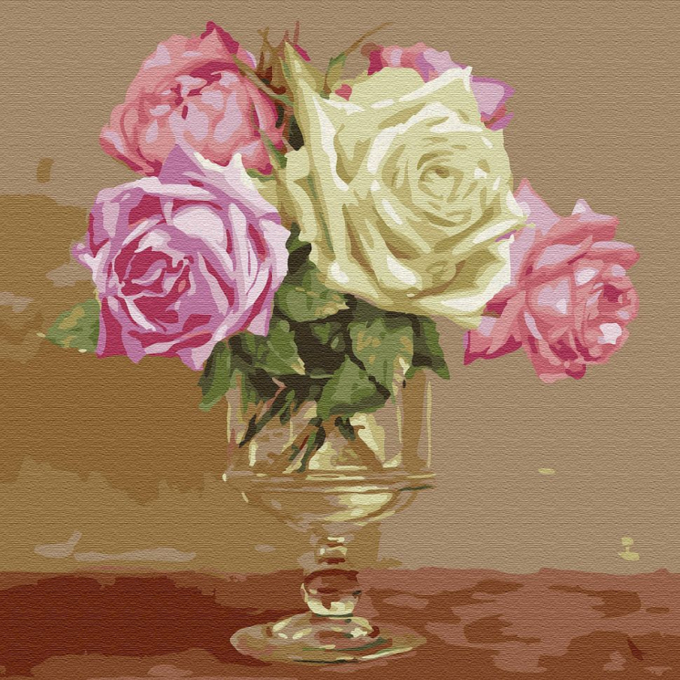 Картины по номерам Molly арт.KH0727 Бузин. В старинной вазочке (21 цвет) 30х30 см