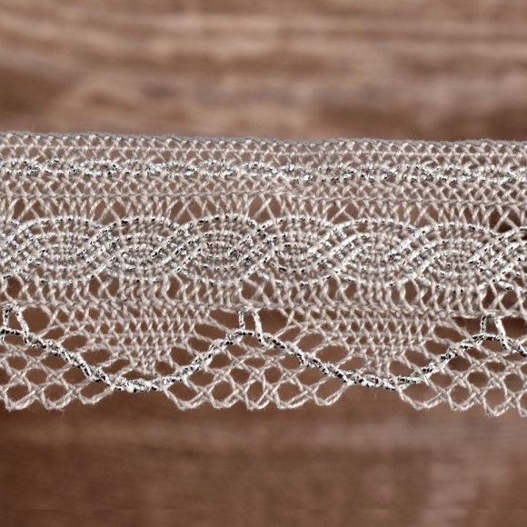 Кружево, 34 мм, цвет серый