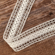 173836_Мерсеризованное хлопковое кружево, 28 мм, цвет белый