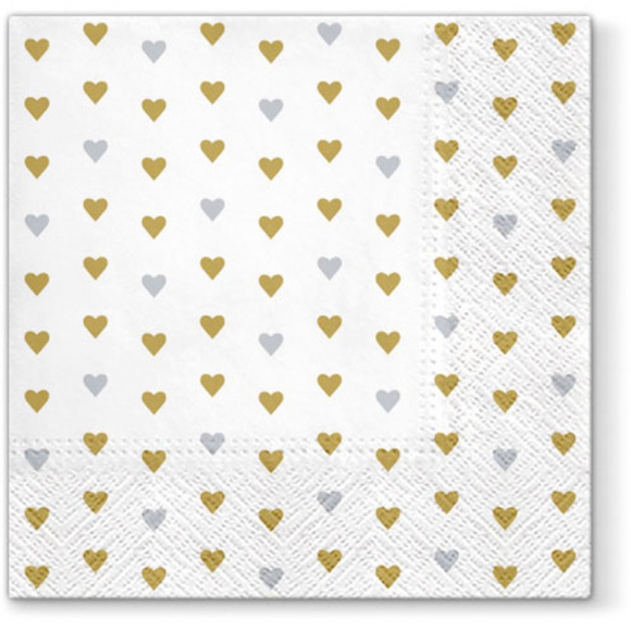 Салфетки трехслойные для декупажа, коллекция "Lunch"  PAW Decor Collection "Много любви"