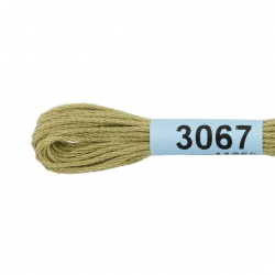 Нитки для вышивания Gamma мулине (0820-3070) 100% хлопок 24 x 8 м цв.3067 хаки оливковый