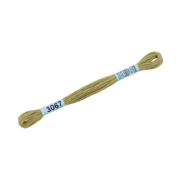 Нитки для вышивания Gamma мулине (0820-3070) 100% хлопок 24 x 8 м цв.3067 хаки оливковый