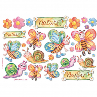 38403_Бумага рисовая "Пчелка и улиточка"