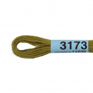 Нитки для вышивания Gamma мулине (3173-6115) 100% хлопок 24 x 8 м цв.3173 св.хаки