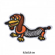 Термоаппликации вышитые арт.TBY.2201 Такса 8,5х5,8см, уп.10шт