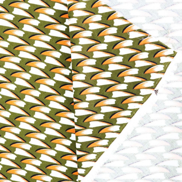 Ткань Штапель 150 г/м? 100% вискоза шир.145 см арт.Р.28233.02 цв.02 оливковый рул.30м