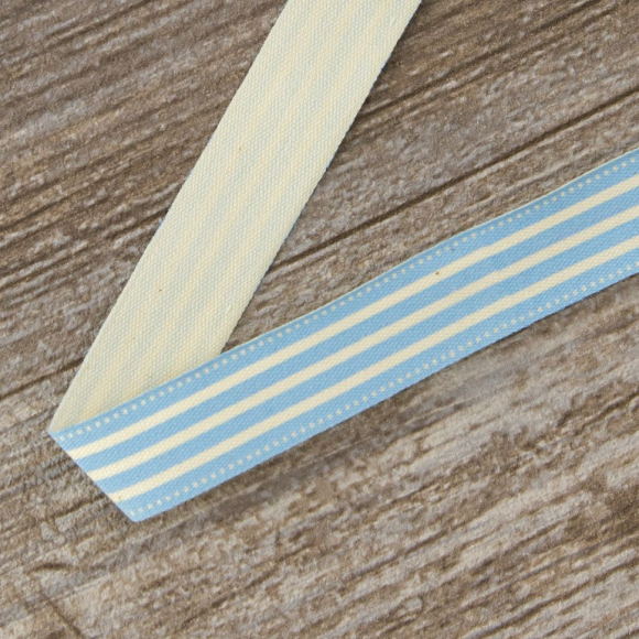 Лента хлопковая на картонной мини-катушке "Полоски"