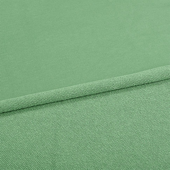 Ткань футер 3х нитка петля гл/крашеный диагональ 310г/м?  65%хб 35%пэ  шир.180см арт.УН-3106535-32 цв.снеж.мята рул. 35-60м (1кг-1,8м)