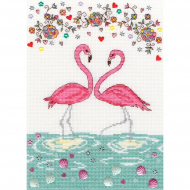 115222_Набор для вышивания "Love Flamingo" (Любовь фламинго)