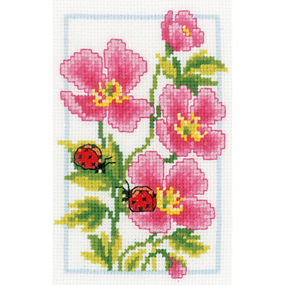 Набор для вышивания VERVACO арт.PN-0146886 Розовая герань 8х12 см Набор для вышивания VERVACO арт.PN-0146886 Розовая герань 8х12 см