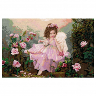 Набор для вышивания мулине НИТЕКС арт.0118 Ангел 59х36 см