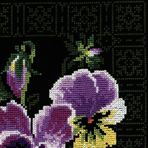 Набор для вышивания РИОЛИС арт.100/011 Анютины глазки 20х105 см Набор для вышивания РИОЛИС арт.100/011 Анютины глазки 20х105 см