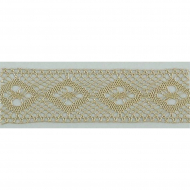 112035_Мерсеризованное хлопковое кружево, 25 мм, цвет темно-бежевый