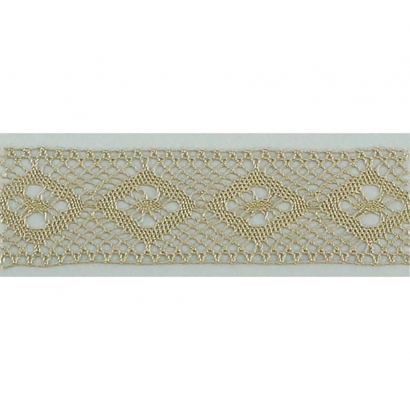 112035_Мерсеризованное хлопковое кружево, 25 мм, цвет темно-бежевый 112035_Мерсеризованное хлопковое кружево, 25 мм, цвет темно-бежевый