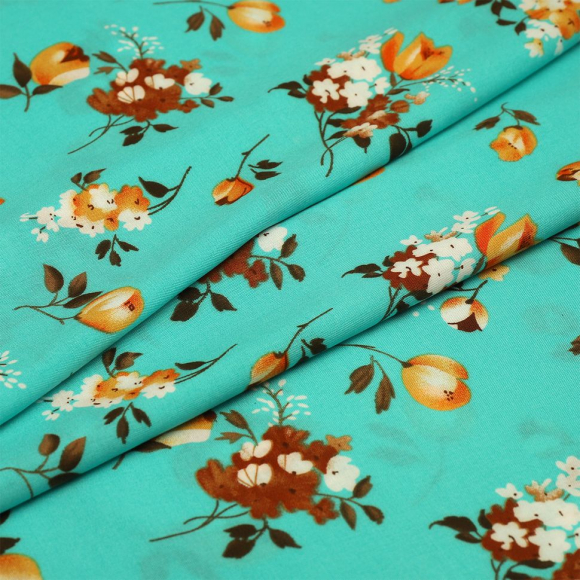 Ткань Штапель  TBY Vi-2108026-c1 плот 110г/м2 100% вискоза шир. 145 см цв.с1 голубой рул.25м