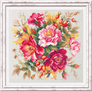 Набор для вышивания ЧУДЕСНАЯ ИГЛА арт.140-002 Магия цветов. Шиповник 30х30 см