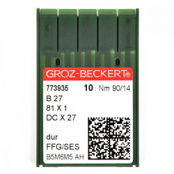 Игла для промышленных швейных машин Groz-Beckert B27/81x1/DCx27/DCx1 FFG  №90 уп.10 шт. арт.773935