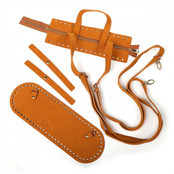 Набор для изготовления рюкзака из экозамши арт.TBY.51663-3.1 цв.охра/золото Набор для изготовления рюкзака из экозамши арт.TBY.51663-3.1 цв.охра/золото