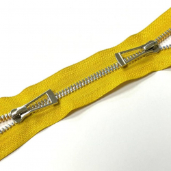 Молния трактор №5 Premium два замка 110см никель D087 янтарный