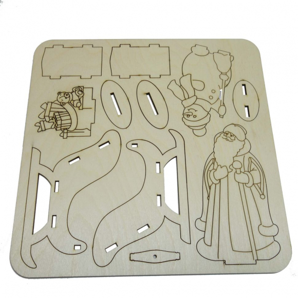 Фигурка - композиция "Новогодняя композиция на подставке"