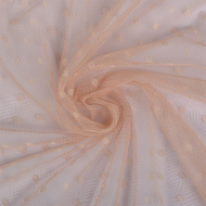 Фатин горошек мягкий шир.160см  100% полиэстер арт.TBY-1907-29 цв.пудра диаметр горошин 0,6см рул.15м