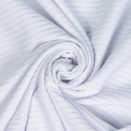 Ткань трикотаж лапша 320 г/м? 62% пэ, 30% вискоза, 8% спандекс шир.160 см арт.С.1906.11 цв.белый рул.30м