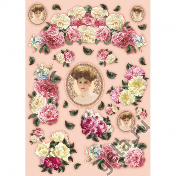 33488_Карта для декупажа "Романтическая леди"