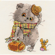 Набор для вышивания АЛИСА арт.0-177 Басик и Милена. В гости к Вам 13х13 см