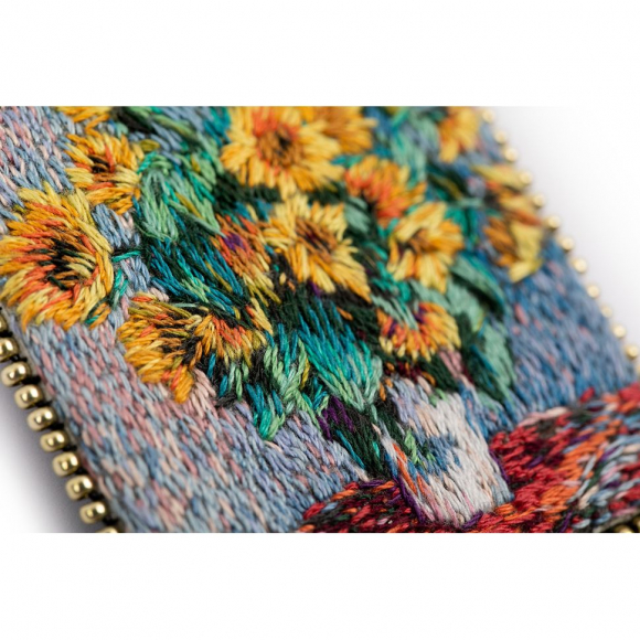 Набор для вышивания PANNA Живая картина арт. MET-JK-2264 Брошь. Букет подсолнухов 5х6 см