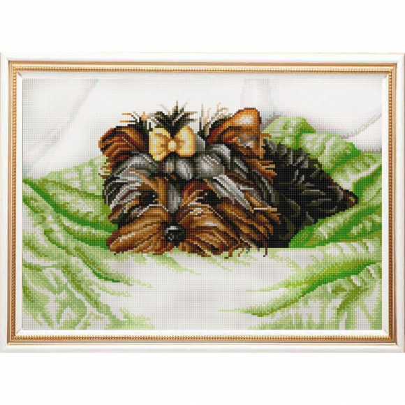 Рисунок на ткани (Бисер) КОНЁК арт. 9941 Йоркширский терьер 29х39 см