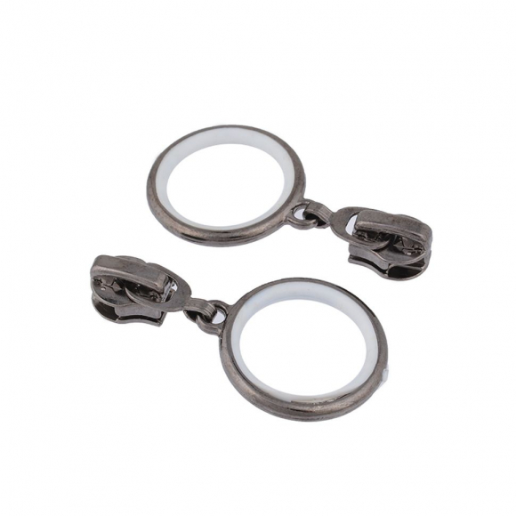 Замок MaxZipper автомат СП#5 F21 цв.1 белый/черный никель уп.100шт Замок MaxZipper автомат СП#5 F21 цв.1 белый/черный никель уп.100шт