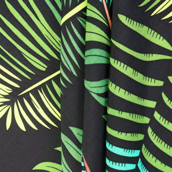 Ткань Штапель 105 г/м? 100% вискоза шир.145 см арт.Р.27018.04 цв.04 черный уп.45м