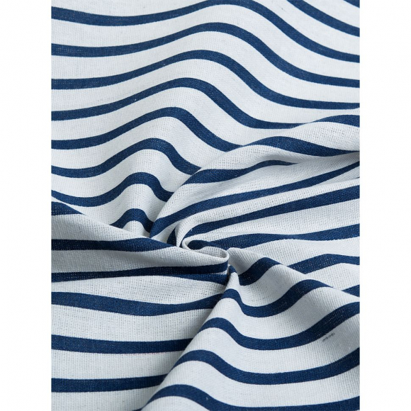 Ткань Лен, арт.TBY-DJ-13, 140г/м?, 30% лен 70% хлопок, шир.150см, цв.синий уп.1м