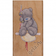 52320_Штамп деревянный "Счастлив"