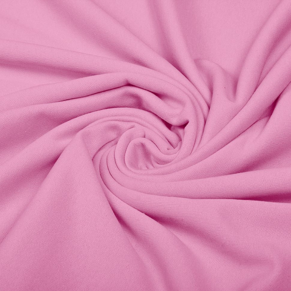 Ткань трикотаж Футер 2х нитка начес хлопок 190г опененд 100+100см роза 15-2215 уп.6м