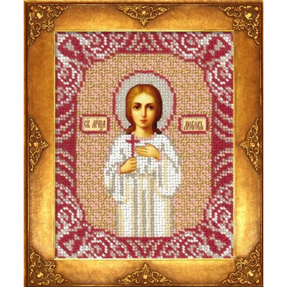 Набор для вышивания бисером РУССКАЯ ИСКУСНИЦА арт.210 БИ Св. Любовь 12,5х16,3 см