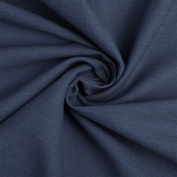 Ткань льняная TBYLi-1004-52 185г/м? 30% лен 25хб 25%виск 20%ПЭ шир 140см цв.52 джинс рул 10м